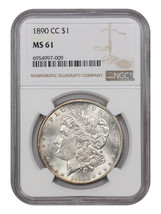1890-CC $1 Ngc MS61 - £737.24 GBP