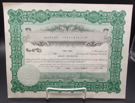 John Ford Original Stock Certificate For Ten Shares The Argosy Corporation 1939 - £353.13 GBP
