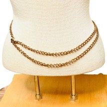 Chain Belt Goldtone Links 48” Long With 2 Lobster Clasps Hippie 70s Style - £12.99 GBP