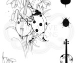 Pink Ink Designs A6 The Cellist PI126 Wee Folk Ladybug Music Cello Beetl... - $12.99