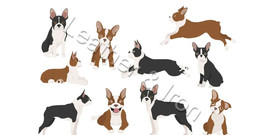 New Boston Terrier Colors Pattern Dog Vinyl Checkbook Cover - £7.10 GBP