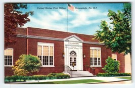 US Post Office Building Honesdale Pennsylvania Linen Postcard Unused Vintage PA - £7.43 GBP