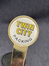 Vintage Advertising Letter Opener Twin City Packing W/ Sheath - £8.88 GBP