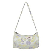 Women Big Handbag Jacquard Flowers Canvas Tote Ladies&#39; Fashion Underarm Bag Zipp - £14.52 GBP