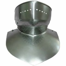 Medieval Knight Armor Bevor and gorget Set Wearable Larp Metal gorget and Bevor - £127.47 GBP