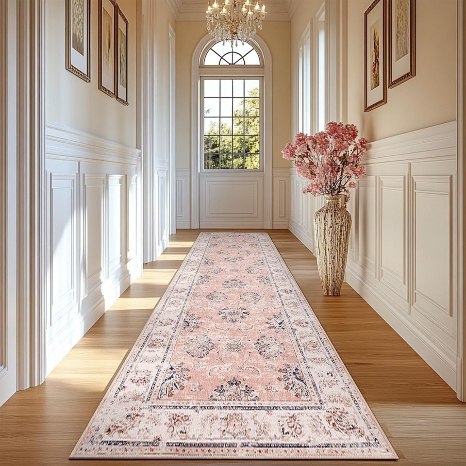 Charming Retro Floral Runner Rug 2x12 - Perfect for Hallways & Kitchens Item image 3