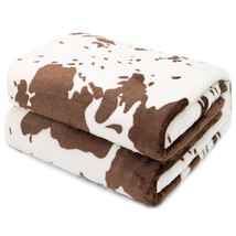 Cute Cow Print Blanket For Kids Cozy Soft Lightweight Cow Throw Blanket Warm Fle - £14.93 GBP