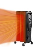 ZAFRO Oil Filled Radiator Heater, 1500W Portable Electric Oil-Filled Radiant Hea - £79.12 GBP