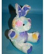 Dan Dee Easter Bunny Rabbit Purple Ears 8&quot; Multicolor Pink Plush Spots S... - £10.82 GBP