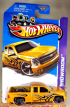 2013 Hot Wheels #168 Hw Showroom-HW Hot Trucks Chevy Silverado Yellow w/BlackPr5 - $20.00