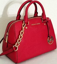 Michael Kors Jet Set Travel Red Saffiano Leather Md Satchel Crossbody Bagnwt - £175.04 GBP