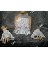 White Lace Ruffle Cravat Wrist Cuffs Victorian Edwardian Pirate Regency ... - $16.77 CAD