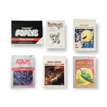 Vintage Atari Manuals 2600 Lot of 6: Venture, Pac-Man, Popeye, Galaxian, Phoenix - £15.56 GBP