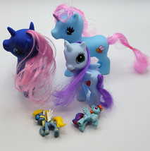 Lot of 5 Assorted Brands Little Ponies Horse Toy Small Blue Colors Collectible - £15.97 GBP