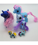 Lot of 5 Assorted Brands Little Ponies Horse Toy Small Blue Colors Colle... - £15.62 GBP