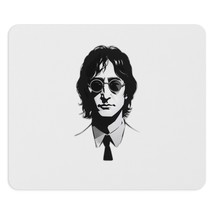John Lennon Mouse Pad- Black and White Portrait- Personalized Mousepad with Non- - £14.21 GBP