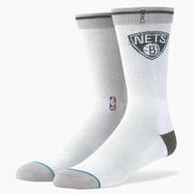 Brooklyn Nets NBA Stance Arena Logo Crew Socks White/Gray Size Large (9-12) - £14.28 GBP