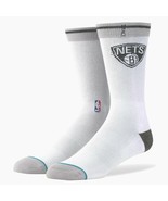 Brooklyn Nets NBA Stance Arena Logo Crew Socks White/Gray Size Large (9-12) - €15,15 EUR