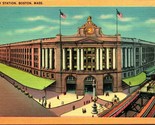 South Station Boston Massachusetts MA Linen Postcard E1 - £3.07 GBP