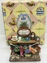 My Blushing Bunnies &quot;Country Sentiments&quot; Figurine Fireplace 1998 Enesco #468711 - £58.50 GBP