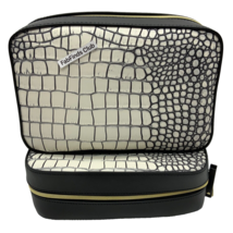 2x Estée Lauder Faux Croc Leather Cosmetic Makeup Bags Purse Organizer - $17.82