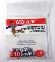 Eagle Claw Tin Removable Split Shot Sinkers, Size 5 (10 Pack) - £10.01 GBP