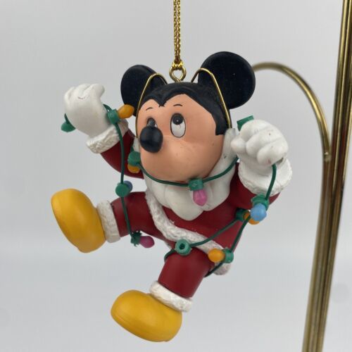 Primary image for Grolier Disney Christmas Magic Ornament Mickey's Tangled Lights Vintage