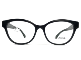 Chanel Eyeglasses Frames 3440-H c.622 Polished Black Cat Eye Pearls 53-16-140 - $361.34