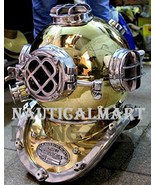 NauticalMart Brass Scuba Diving Divers Helmet US Navy Mark V Solid Brass... - £258.17 GBP