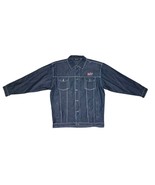 Vintage Iceberg History Denim Jacket Embroidered Spell-Out Mens Sz 2XL  - $801.43 MXN