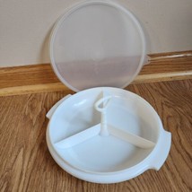 Vintage Tupperware White Suzette Divided Relish Serving Tray With Handle... - $4.99