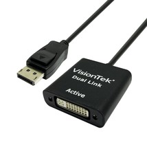 VisionTek DisplayPort to DVI-D Dual Link Active Adapter, 7 Inches, Male to Femal - £37.33 GBP