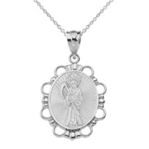 925 Sterling Silver Santa Muerte Oval Pendant Necklace - 16&quot;, 18&quot;, 20&quot;, 22&quot; - £26.82 GBP+