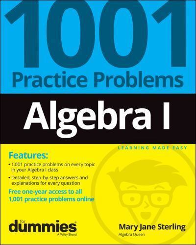 Mary Jane Sterl Algebra I: 1001 Practice Problems For Dummies   [PAPERBACK] - $18.43