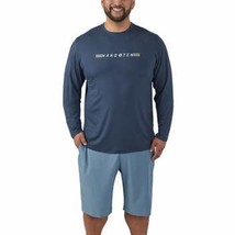 Hang Ten T-Shirt Men&#39;s 3XL Long Sleeve Sun Tee Navy UPF 50+ - $18.57