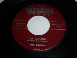 Fats Domino I&#39;m Walkin&#39; I&#39;m In The Mood For Love 45 Rpm Record Imperial 5428  - £10.37 GBP