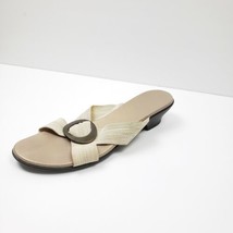Munro Sandals Cream Slides Women Size 9 M Made in USA - £18.93 GBP