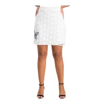 Desigual White Lace Butterfly Embroidered Skirt Boho 40 EU / 6 US New - $47.32