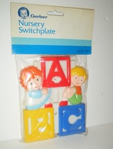Vintage Gerber Building Blocks Switchplate Nursery Baby NEW Light Switch... - $6.93