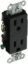 DR15BLK Hubbell 5A 125V Square Duplex Decorator Receptacle Power Outlet ... - $7.95
