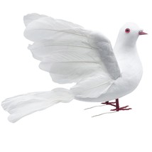 Large Flying Doves Artificial Simulation Foam Bird White Feathered Dove For Craf - £18.93 GBP