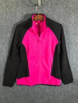 Xersion Womens Sweatshirt Size Medium Pink/Black Long Sleeve Full Zip - £8.57 GBP