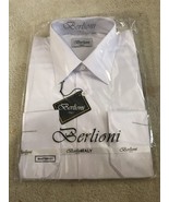 Berlioni Italy White Shirt M 15-15.5 34/35 Ships N 24h-BRAND NEW - £31.16 GBP