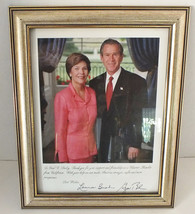 Laura and George W. Bush Photo 8 x 10 Framed Signed imprint - £7.49 GBP