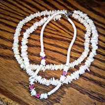 Three Sea Shell Choker Style Necklaces 15-16&quot; Long - £7.15 GBP