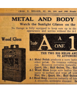 1917 A-1 Metal And Auto Body Polish Advertisement Chas Miller Automobili... - $376.28 MXN