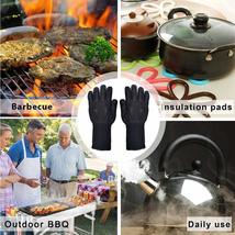 BBQ Grill Gloves-1472°F Extreme Heat Resistant Oven Gloves -Fireproof Gloves Ove - £25.70 GBP