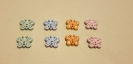 Novelty Button (New) 5/8&quot; (8) Pastel Butterflies #22 - £4.50 GBP