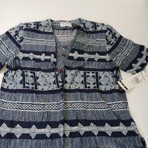 Alfred Dunner RN#19232 Women's Blue & White Under Vest Long Sleeve Shirt Size 12 image 13