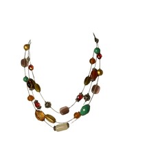 Fashion Jewelry Lia Sophia Necklaces Necklace Wire Assorted Beads & Colors 18" - $8.90